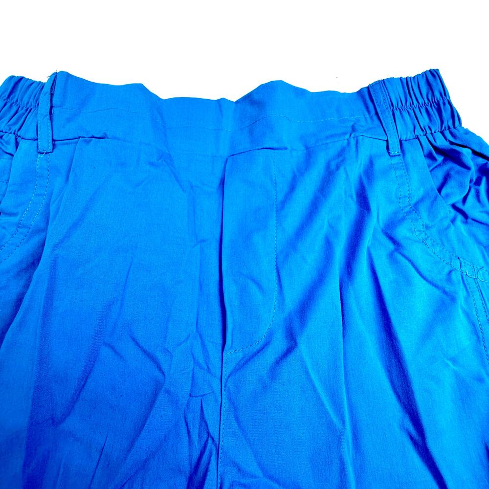 New in Bag Women's Bright Blue Cargo Shorts Adjustable Length Elastic Waist - Picture 4 of 16